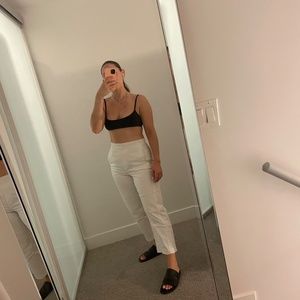 Aritzia cropped wide leg pants